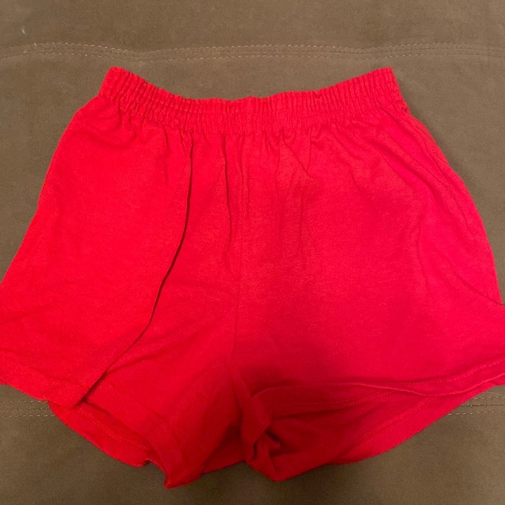 Soffe Red Cotton Shorts, Size S